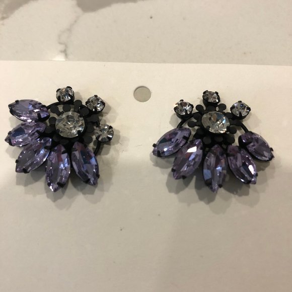 Banana Republic Amethyst colour pierced earrings - Picture 5 of 9